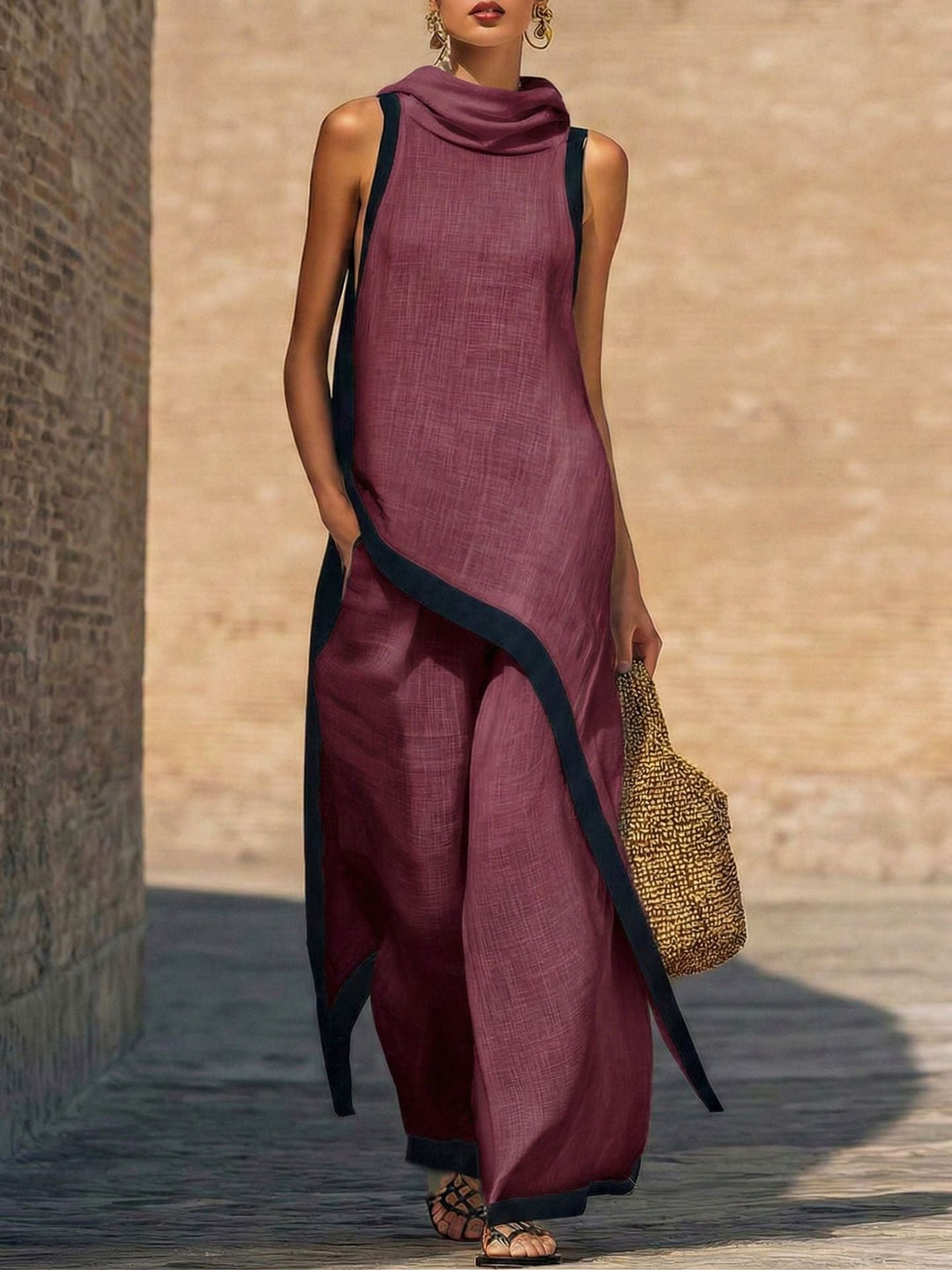 Amari | Elegante Completo in Lino da Donna in Due Pezzi