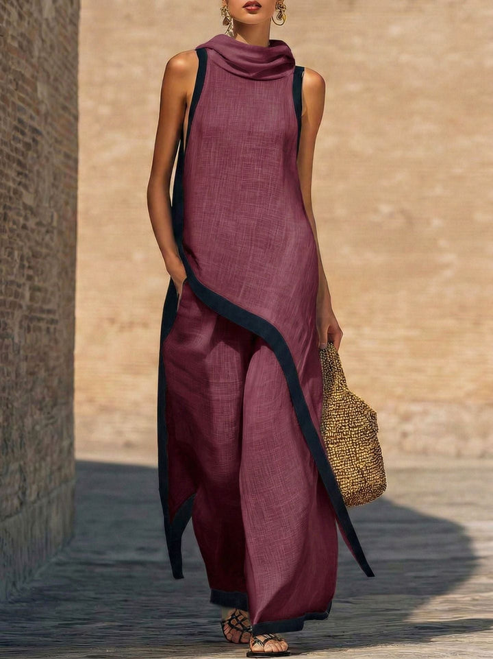 Amari | Elegante Completo in Lino da Donna in Due Pezzi