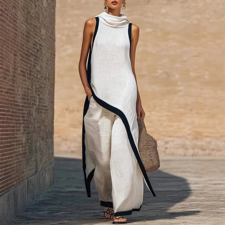 Amari | Elegante Completo in Lino da Donna in Due Pezzi