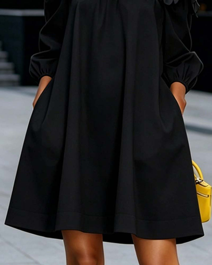 Aurélia | Elegante Abito Floreale con Scollo Bardot
