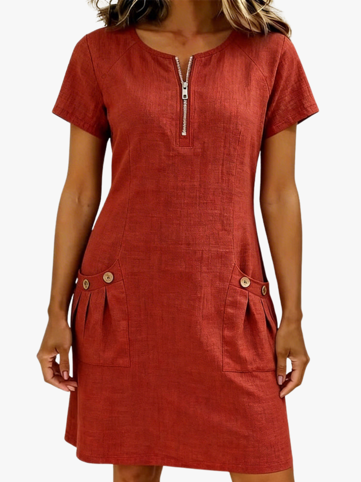 Bianca | Elegante Abito in Misto Lino da Donna