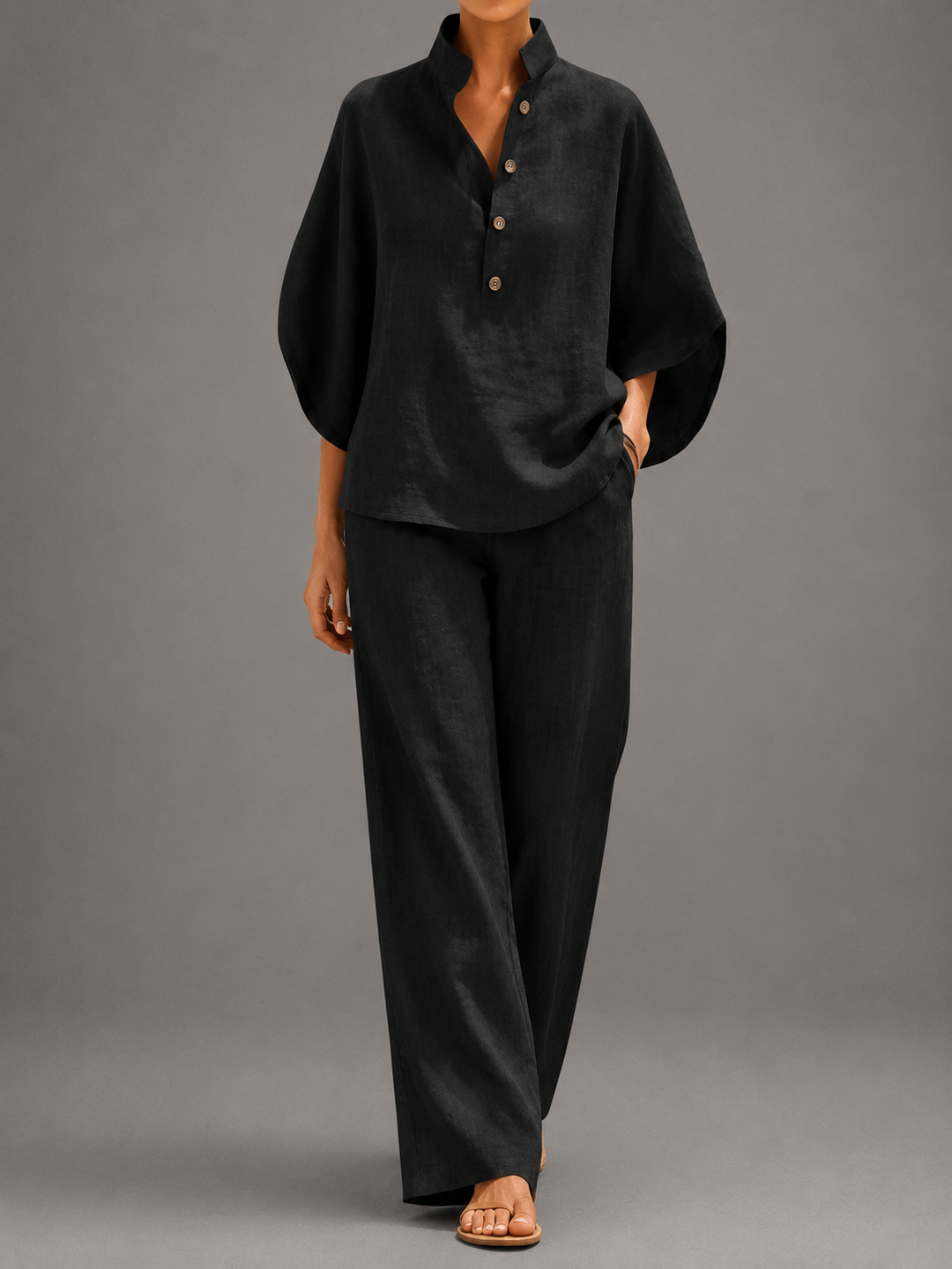 Sophie | Elegante Completo in Lino da Donna con Maniche a Pipistrello