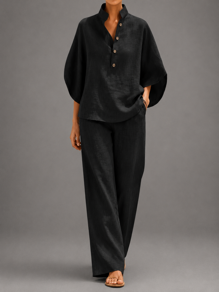 Sophie | Elegante Completo in Lino da Donna con Maniche a Pipistrello