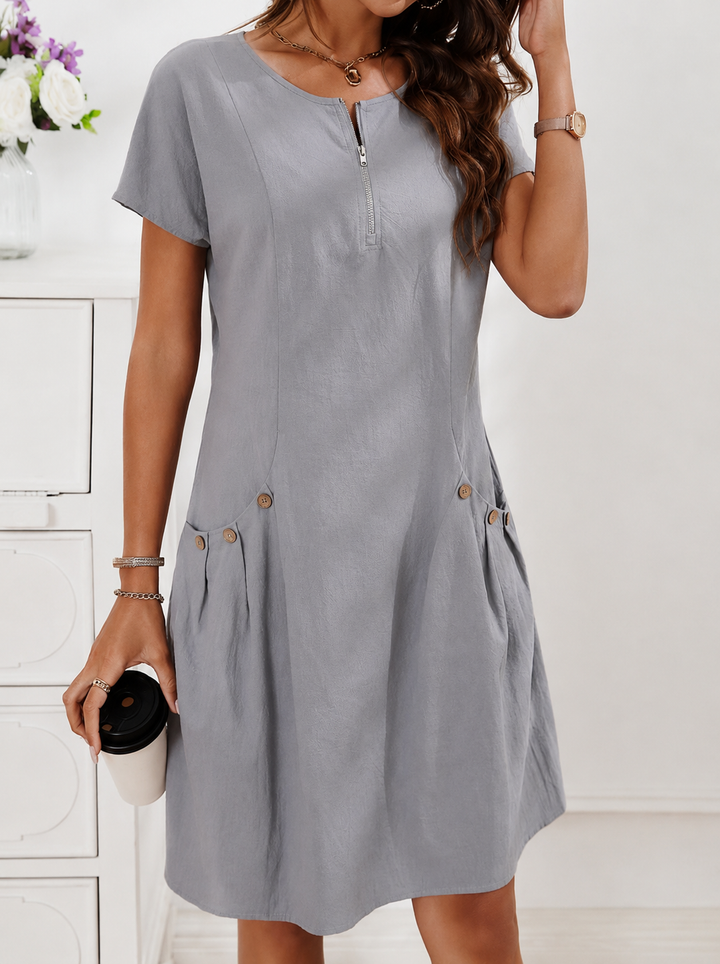 Bianca | Elegante Abito in Misto Lino da Donna