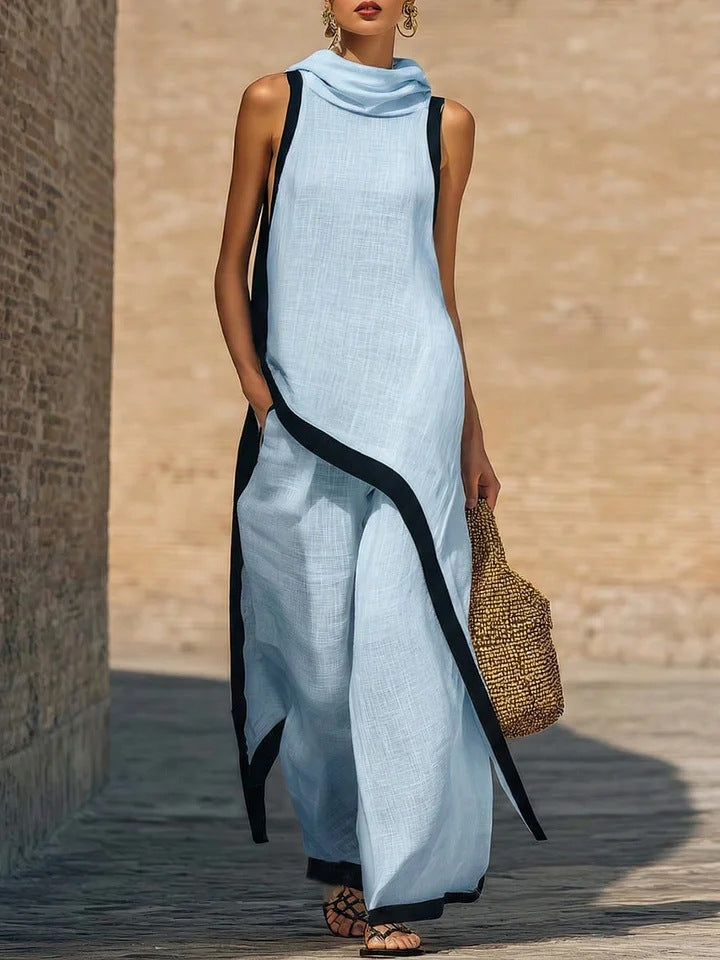 Amari | Elegante Completo in Lino da Donna in Due Pezzi