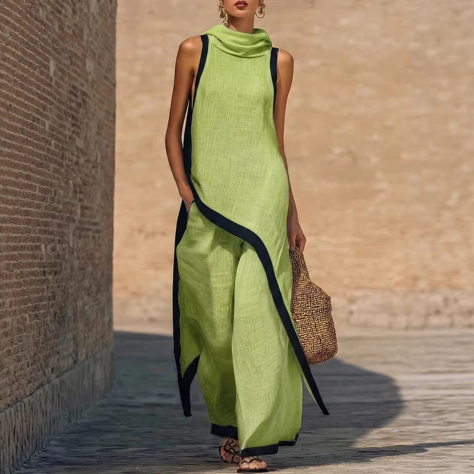 Amari | Elegante Completo in Lino da Donna in Due Pezzi