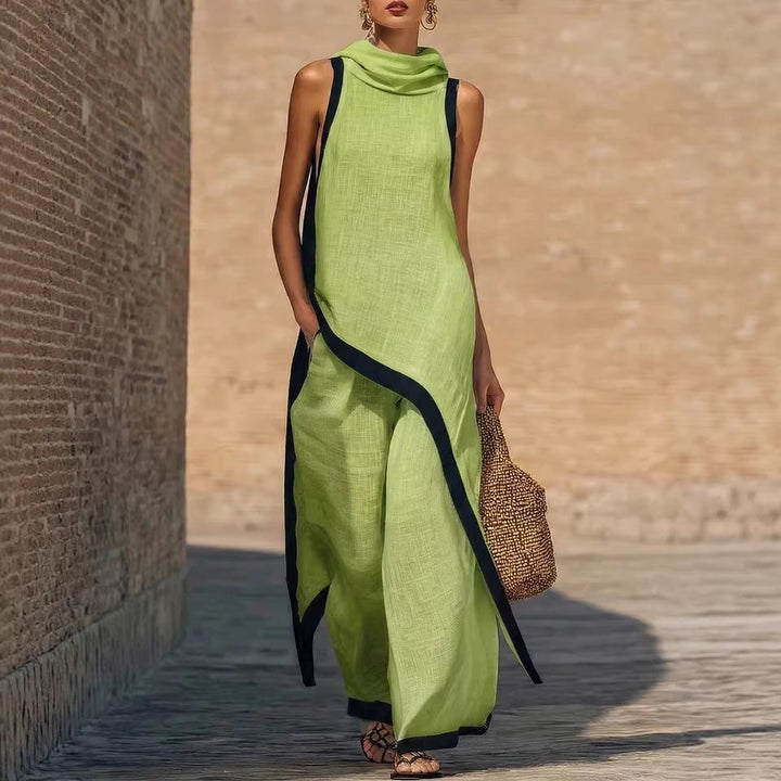 Amari | Elegante Completo in Lino da Donna in Due Pezzi