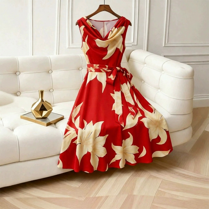 Giulia | Elegante Abito Floreale Senza Maniche